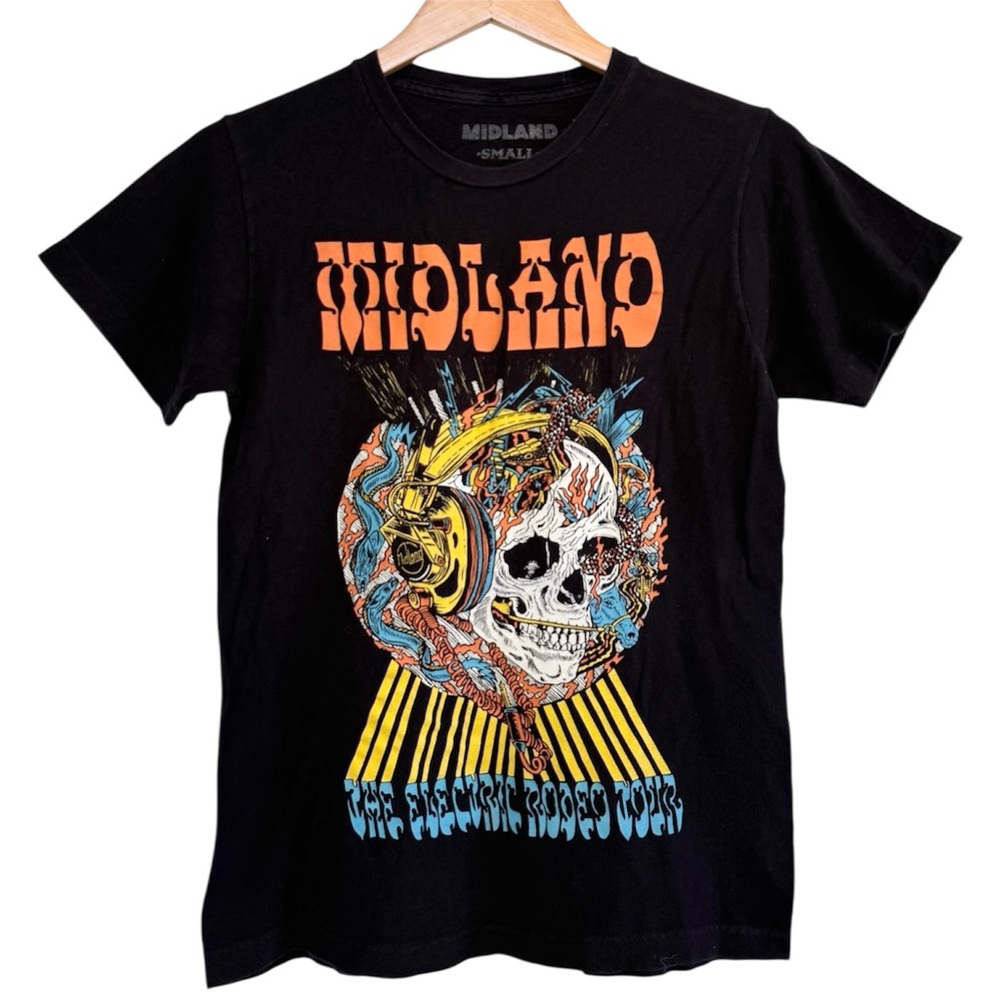 🌈 6/$60 Midland The Electric Rodeo Tour Country Concert T Shirt Black Size Small